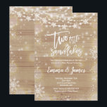 Doppelwinter-Babyparty-Einladungs-rustikales Weiß Einladung<br><div class="desc">Doppelwinter-Babyparty-Einladung. 
Alle Entwürfe sind © PIXEL-PERFEKTIONS-PARTY Ltd.</div>