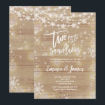 Doppelwinter-Babyparty-Einladungs-rustikales Weiß Einladung<br><div class="desc">Doppelwinter-Babyparty-Einladung. 
Alle Entwürfe sind © PIXEL-PERFEKTIONS-PARTY Ltd.</div>