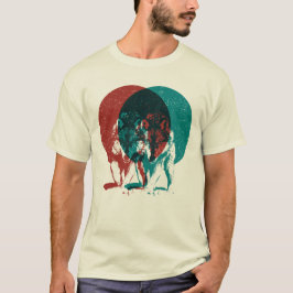 Doppelwolf in der Nacht T-Shirt