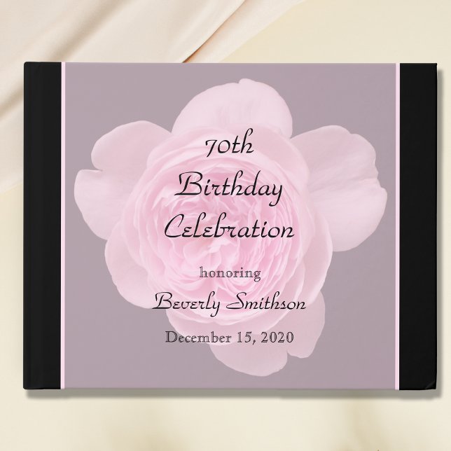 D'or 70e Anniversaire Rose Livre d'invité (Créateur téléchargé)