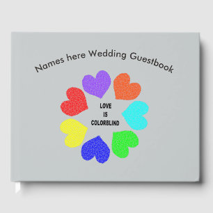 D'or Amour interracial Rainbow Hearts Mariage Livre d'o