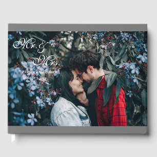 D'or Argent M. Mme Mariage photo Livre d'invité