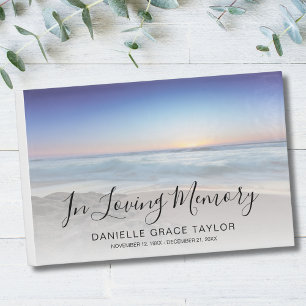 D'or Beach Ocean Photo Memorial ou funéraire livre d'in