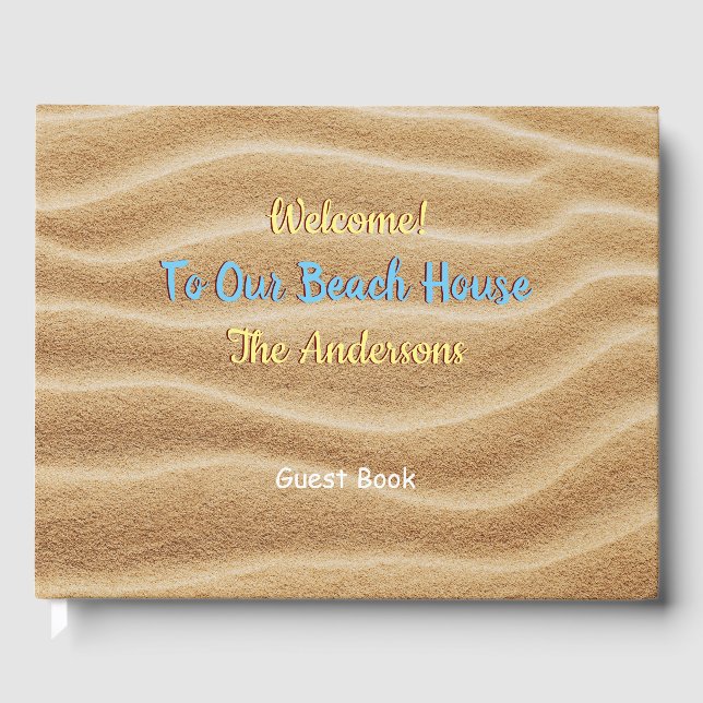 D'or Bienvenue À Notre Maison De Plage, Livre D'Invité (Recto)