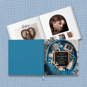 D'or Bleu Ocean-Thème Baby photo livre gardien