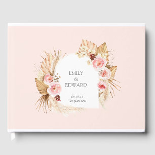 D'or Boho rose vif Pampas Arc fleuri GUest Livre