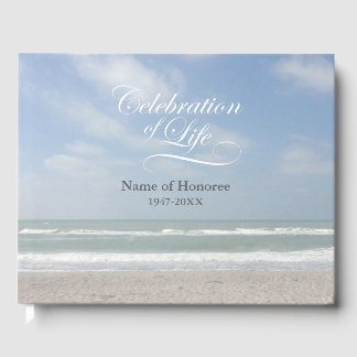 D'or Célébration de Life Ocean Memorial Livre d'invité