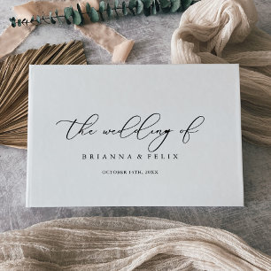 D'or Classy Chic Minimalist Mariage livre d'hôtes