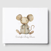 Cute Baby shower Woodland Mouse Stuffé Livre d'inv
