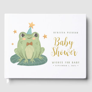 D'or Cute Frog Voeux pour bébé bébé BabyDouche Livre d'