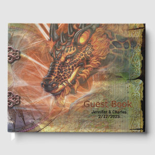 D'or Dragon Imaginaire Mariage livre d'hôtes