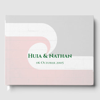 D'or Drapeau Maori Livre d'invités | Luxueux Mariage