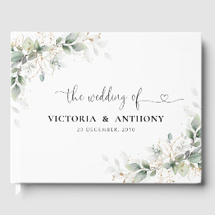 D'or Eucalyptus Gold Floral Greenery Mariage Livre d'hô