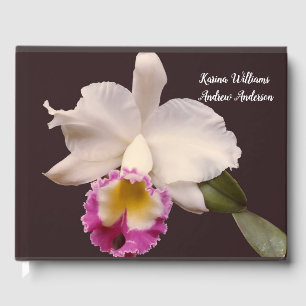 D'or Fiançailles mariage Orchidée Livre d'invité