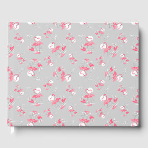 D'or Flamant rose Love Multi Livre d'invités