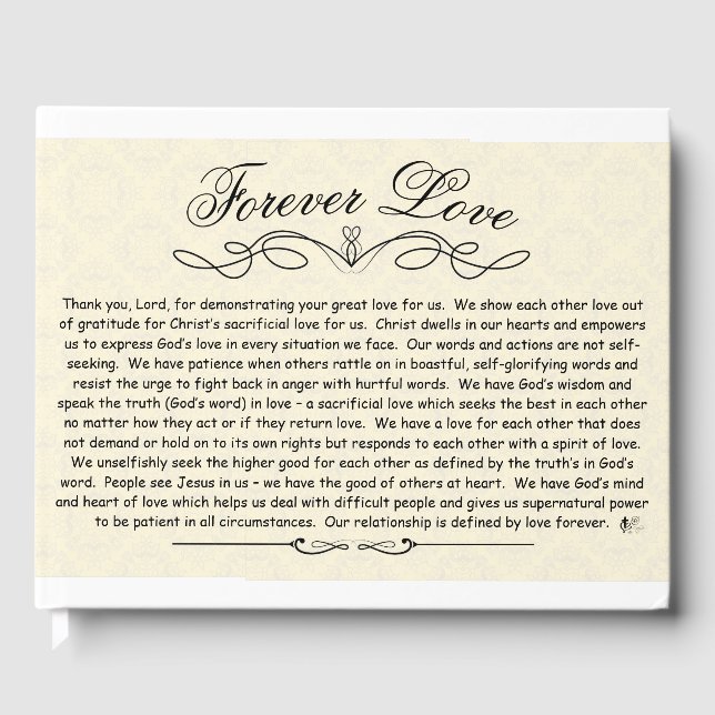 D'or Forever Love Mariage Livre d'invité (Recto)