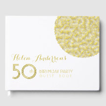 Golden Circle 50th Birthday Party Livre d'invité