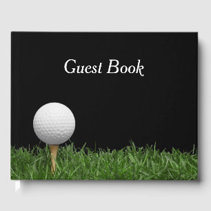 D'or Golf Guest livre sur l'arrière - plan noir