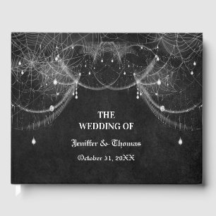 D'or Gothique Halloween mariage livre d'invité