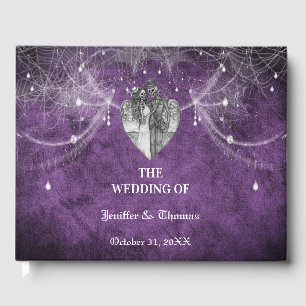 D'or Gothique Halloween mariage livre d'invité