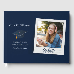 D'or Graduation Photo Script Grad Party Livre d'invité