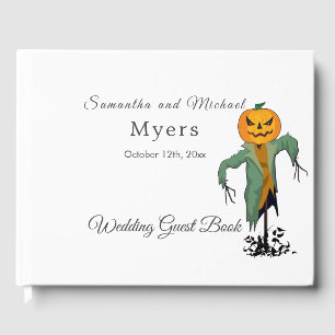 D'or Halloween Thème Mariage Livre d'invité avec PHOTO