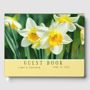 D'or Ice Follies Daffodils Livre d'invité Mariage