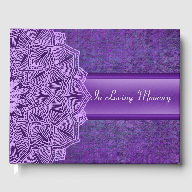 D'or In Love Memory Livre d'invité : Funeral Guest Book (Recto)