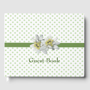 D'or Joli Edelweiss et Polka point Mariage Livre d'invi