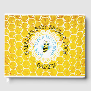 D'or Livre de Baby shower personnalisé sur les bourdons