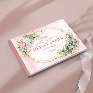 D'or Livre de Firmes Radieux XV Ans Fleurs et Eucalyptu