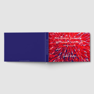 D'or Livre de souvenirs/fête de retraite Rouge Blanc Bl