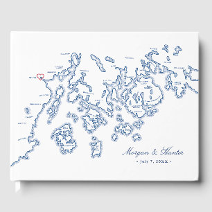 D'or Livre d'hôtes Belfast - Penobscot Bay Maine Map
