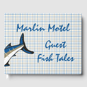 D'or Livre d'hôtes - Blue Marlin sur Plaid