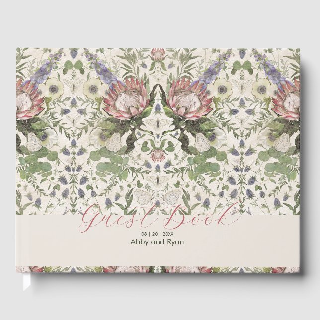 D'or Livre d'hôtes Floral Mariage (Recto)