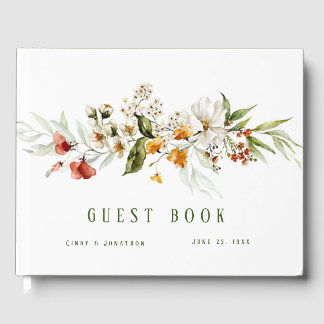 D'or Livre d'hôtes Mariage Florals néerlandais