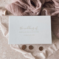Livre d'hôtes Mariage minimaliste Gold Simple