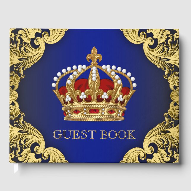 D'or Livre d'hôtes Prince King Crown (Recto)
