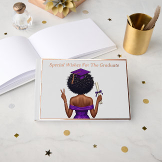 D'or Livre d'invité de la fête de graduation - Meilleur