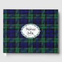 Livre d'invité du Mariage de Black Watch Plaid