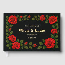 Livre d'invité du Mariage gothique rose