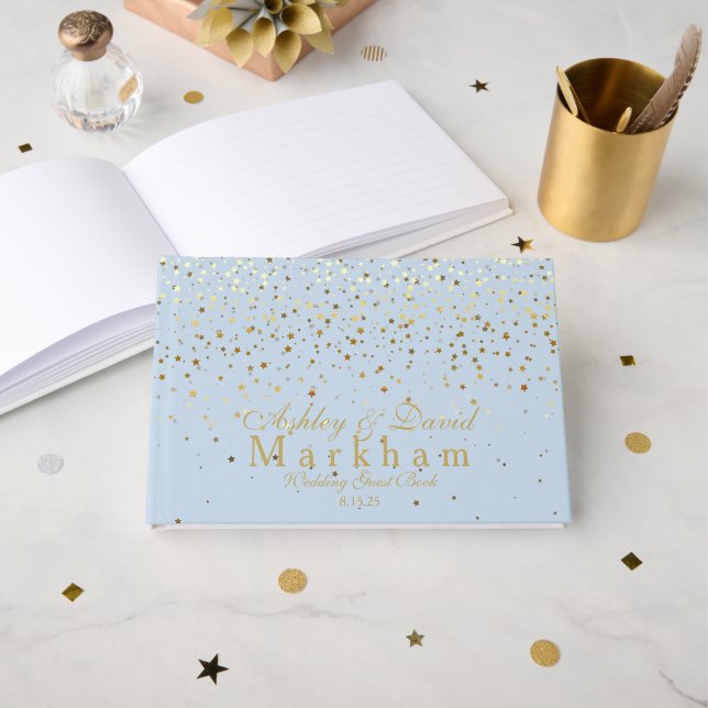 D'or Livre d'invité mariage (Recto ouvert)