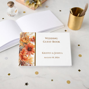 D'or Livre d'invité mariage