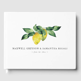D'or Livre d'invité mariage Citrons & Botaniques