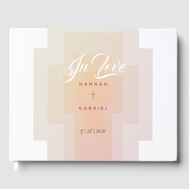 D'or Livre d'invité Mariage de la Croix-chrétienne (Recto)