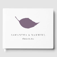 Livre d'invité mariage Feuille pourpre