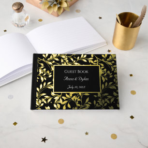 D'or Livre d'invité Mariage Giled Foil