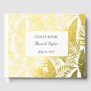 D'or Livre d'invité Mariage Giled Foil