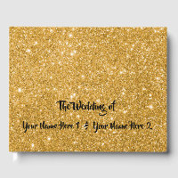 Livre d'invité mariage Gold Sparkle
