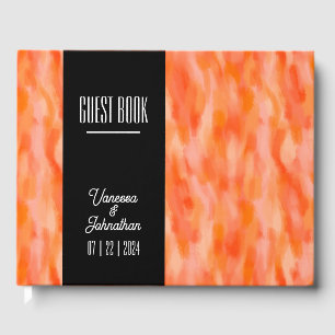 D'or Livre d'invité Mariage Peach moderne simple